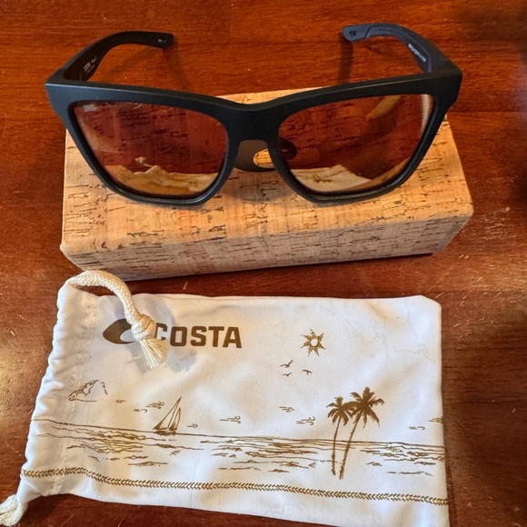 Costa Del Mar. Panga II Polarized Sunglasses, Matte Black Frame